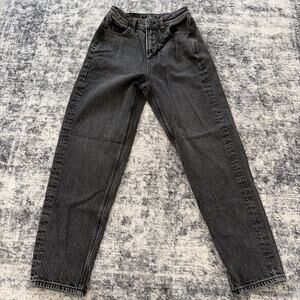 American Eagle Jeans Womens Sz 00 Faded Black Mom Jean Denim Retro Vintage Style